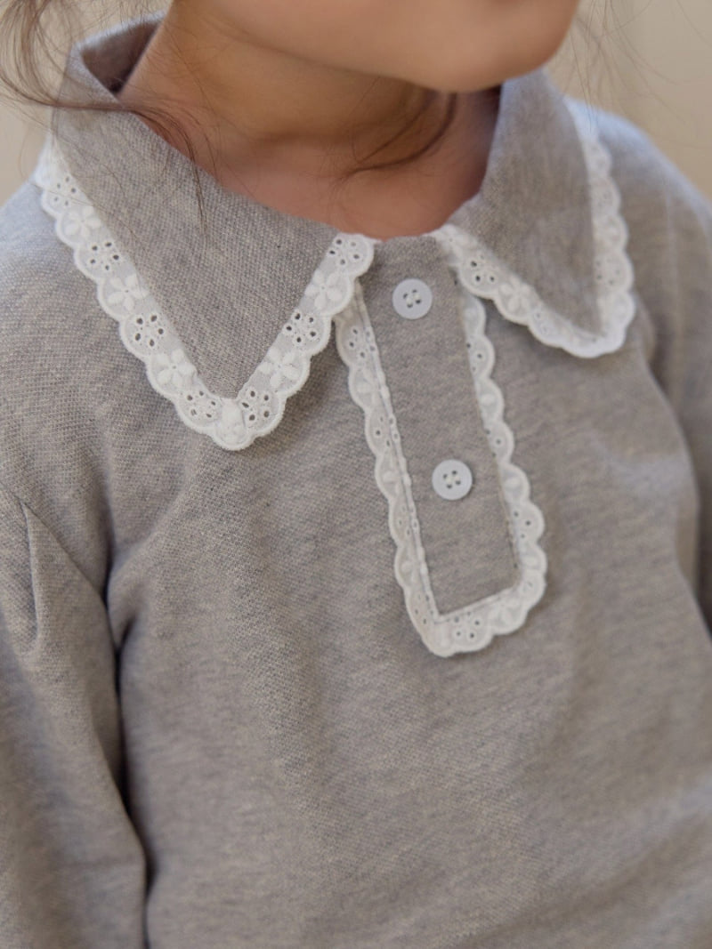 Daily Bebe - Korean Children Fashion - #childofig - Lace PK Tee - 12