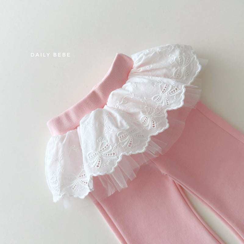 Daily Bebe - Korean Children Fashion - #childofig - Lace Bootcut Pants - 5