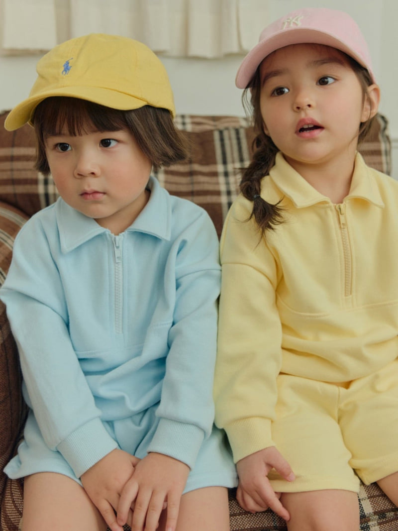 Daily Bebe - Korean Children Fashion - #childofig - Half Zip Set - 12