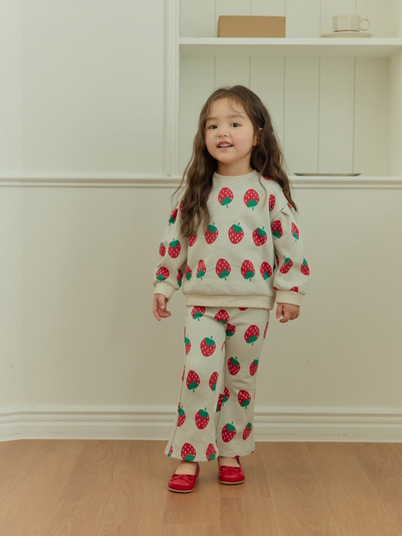 Daily Bebe - Korean Children Fashion - #childofig - Strawberry Bootcut Set - 10