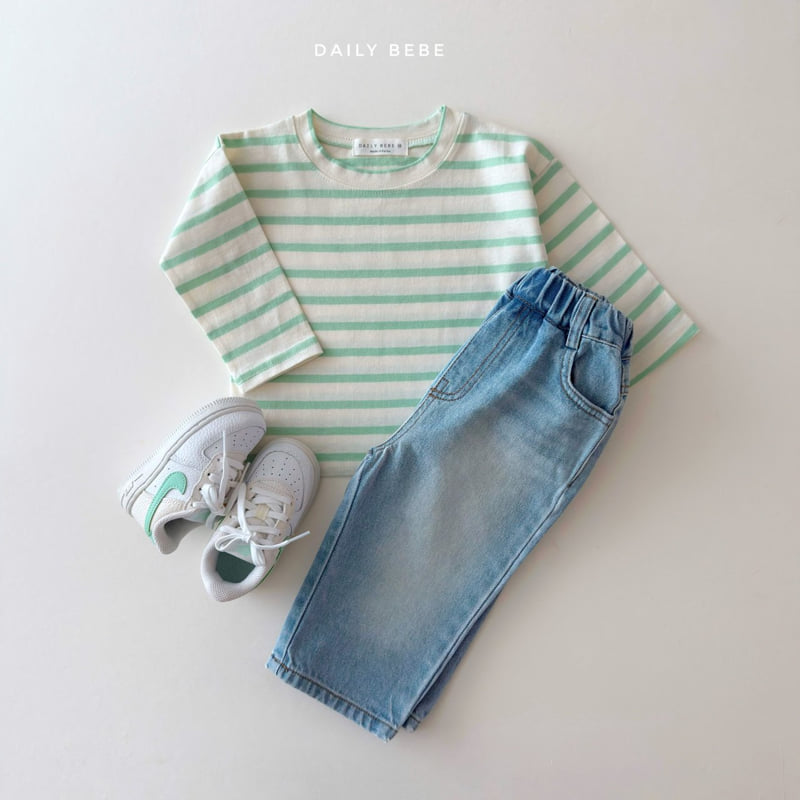 Daily Bebe - Korean Children Fashion - #childofig - Washed Denim Pants - 12