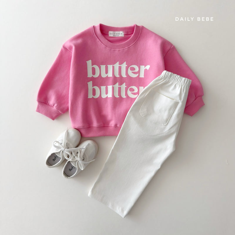 Daily Bebe - Korean Children Fashion - #childrensboutique - Double Butter Sweatshirt - 6