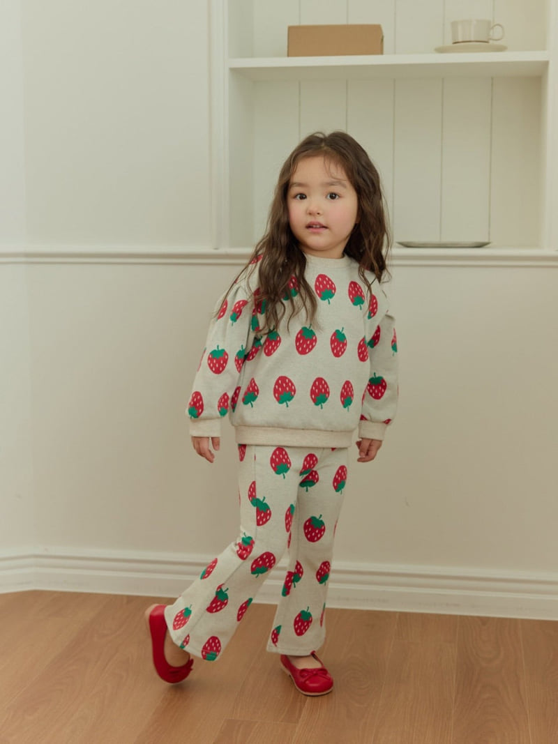 Daily Bebe - Korean Children Fashion - #childrensboutique - Strawberry Bootcut Set - 12