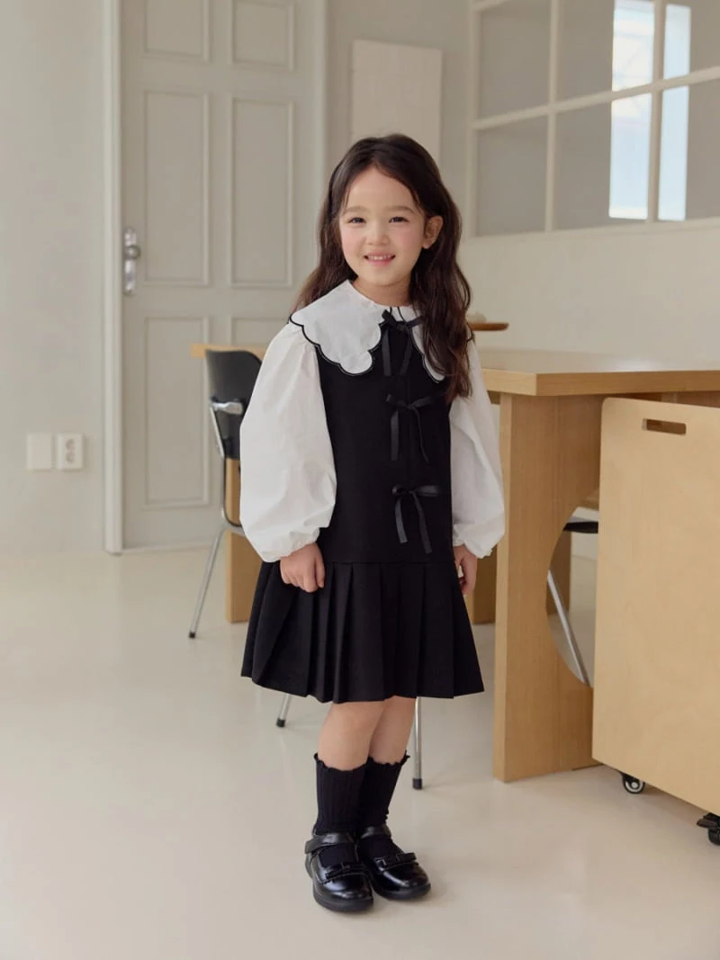 Daily Bebe - Korean Children Fashion - #childrensboutique - Ribbon Ribbon One-piece - 12