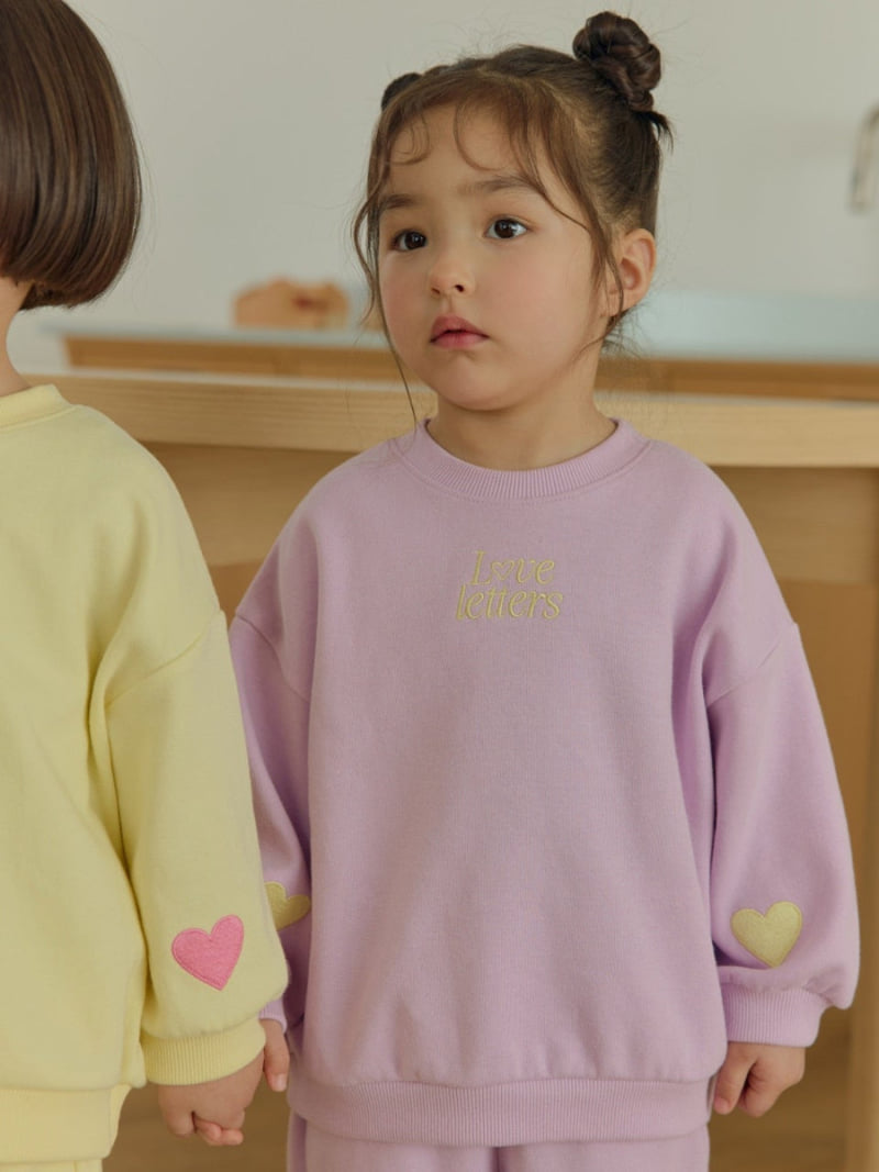 Daily Bebe - Korean Children Fashion - #childrensboutique - Love Letter Top Bottom Set - 11