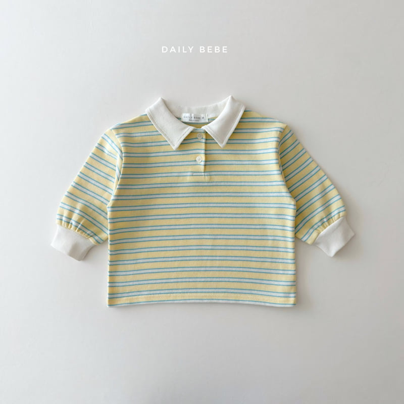 Daily Bebe - Korean Children Fashion - #childrensboutique - Cozy Collar Tee - 4