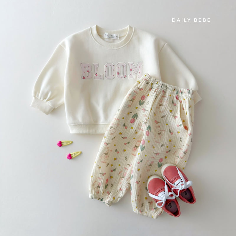Daily Bebe - Korean Children Fashion - #designkidswear - Bloom Sweatshirt - 7