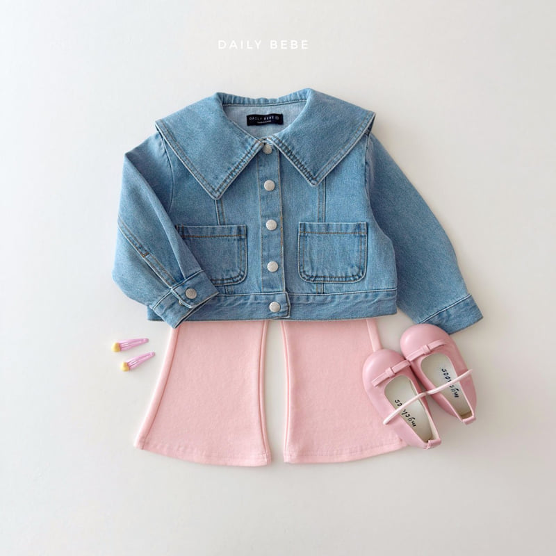 Daily Bebe - Korean Children Fashion - #designkidswear - Sailor Denim Jacket - 5