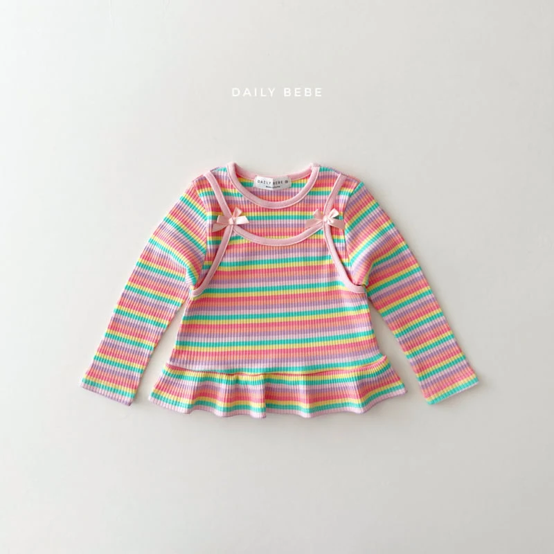 Daily Bebe - Korean Children Fashion - #designkidswear - Rainbow Tee - 3