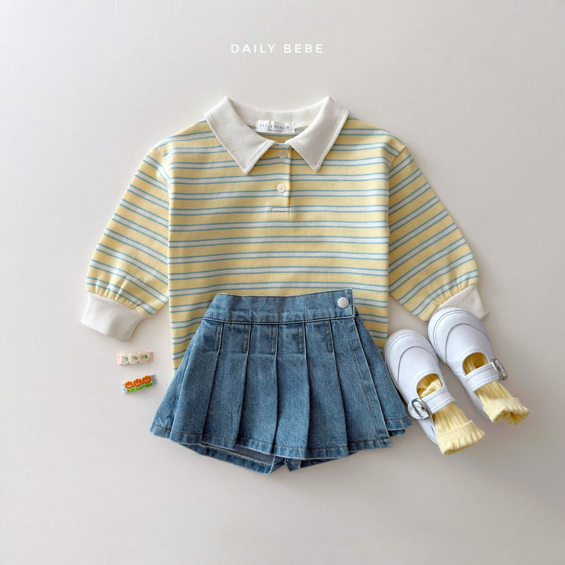Daily Bebe - Korean Children Fashion - #discoveringself - Cozy Collar Tee - 5