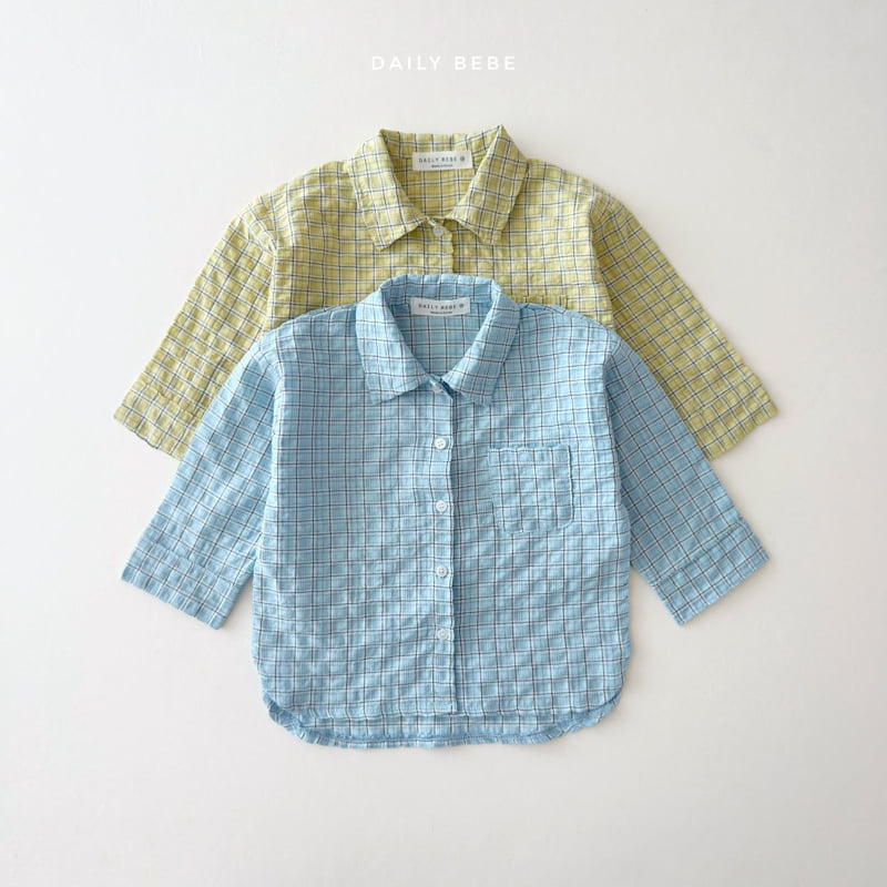 Daily Bebe - Korean Children Fashion - #discoveringself - Check Shirt - 3