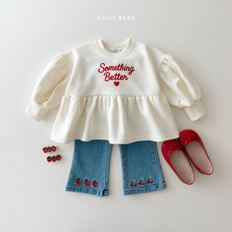 Daily Bebe - Korean Children Fashion - #discoveringself - Embroidered Bootcut Denim Pants - 7