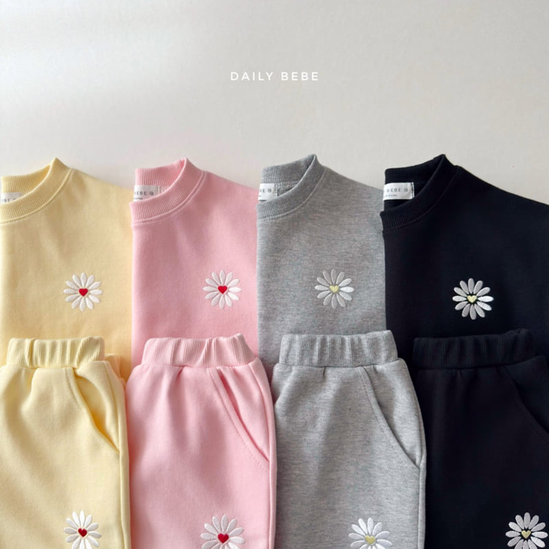 Daily Bebe - Korean Children Fashion - #discoveringself - Daisy Top Bottom Set