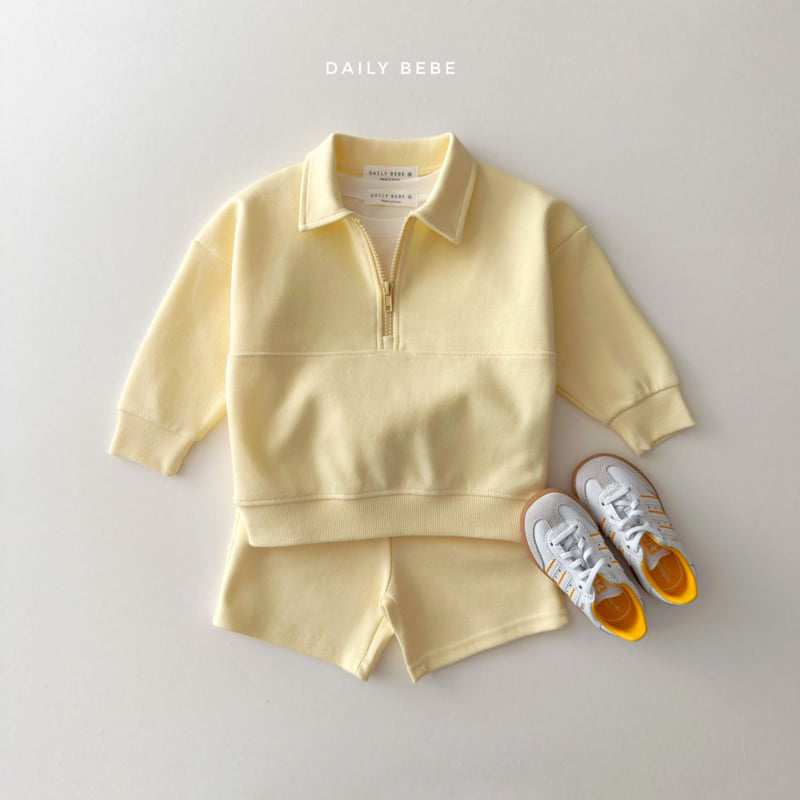 Daily Bebe - Korean Children Fashion - #fashionkids - Half Zip Set - 3