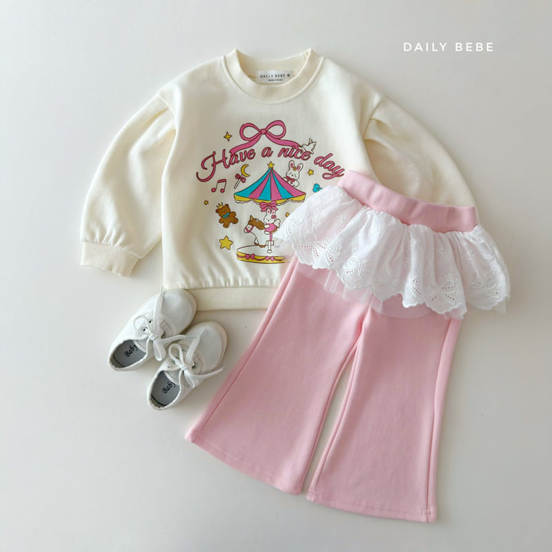 Daily Bebe - Korean Children Fashion - #fashionkids - Merry-Go-Round Sweatshirt - 6