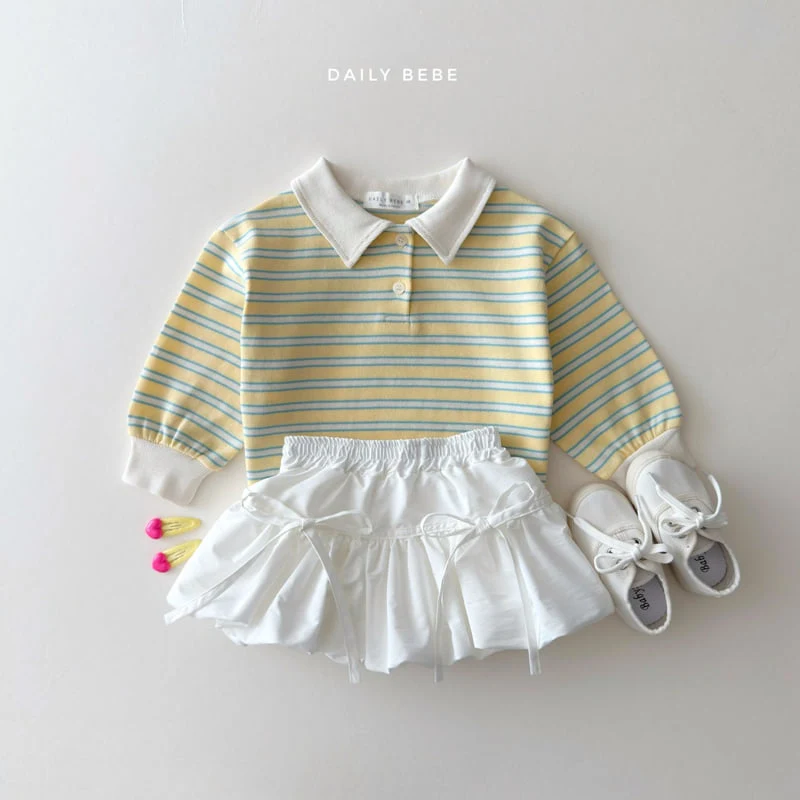 Daily Bebe - Korean Children Fashion - #kidsshorts - Cozy Collar Tee - 7