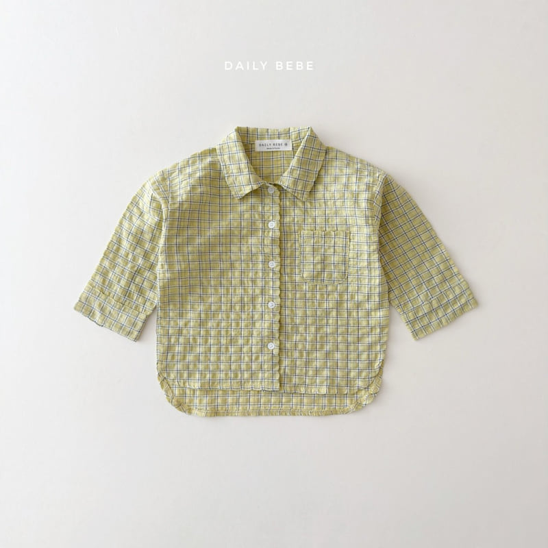 Daily Bebe - Korean Children Fashion - #kidsshorts - Check Shirt - 5