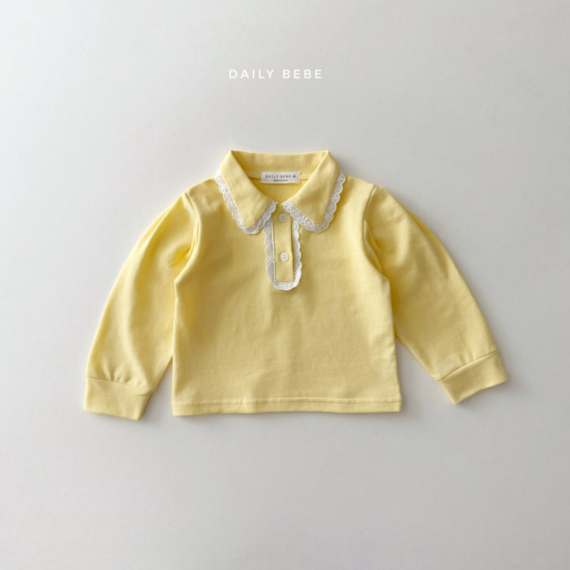 Daily Bebe - Korean Children Fashion - #fashionkids - Lace PK Tee - 4
