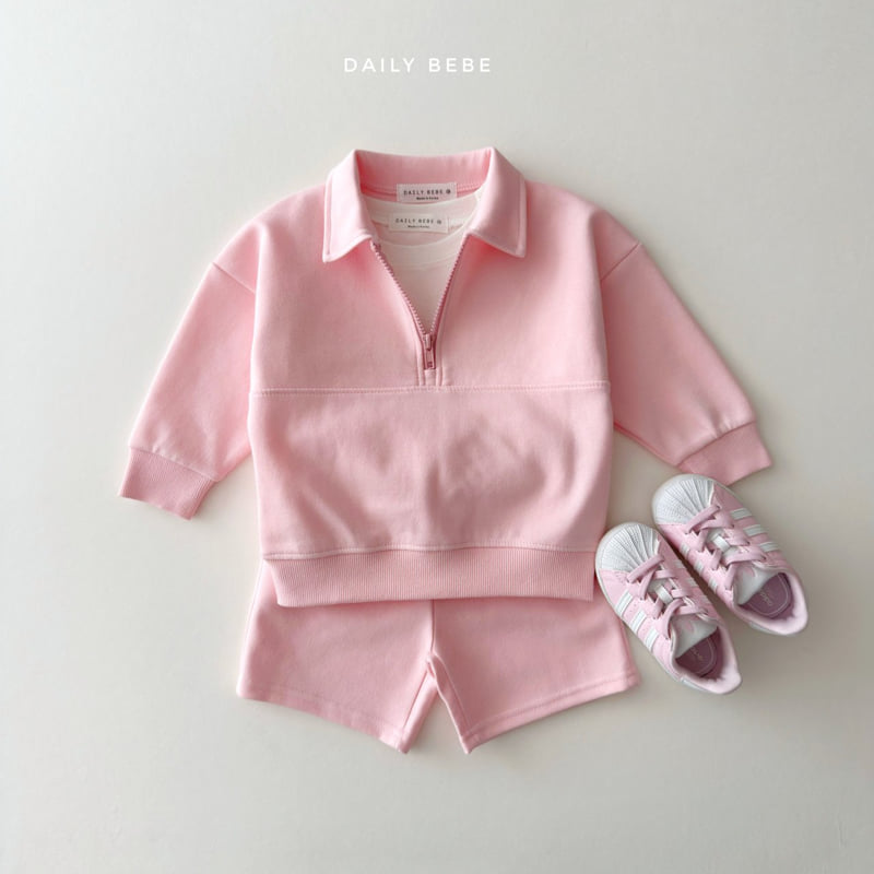 Daily Bebe - Korean Children Fashion - #fashionkids - Half Zip Set - 4