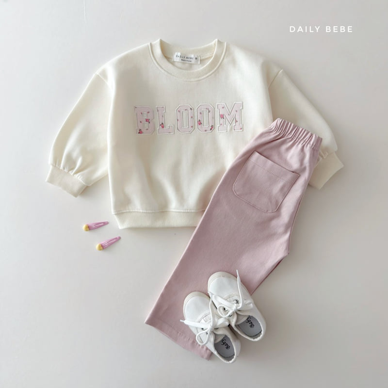 Daily Bebe - Korean Children Fashion - #kidsshorts - Bloom Sweatshirt - 10