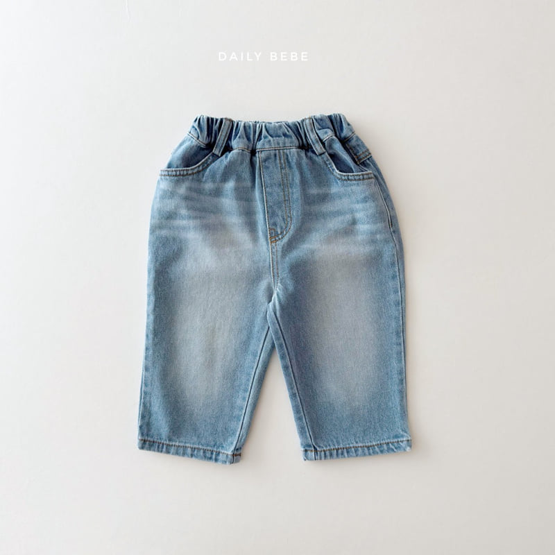 Daily Bebe - Korean Children Fashion - #kidsshorts - Washed Denim Pants