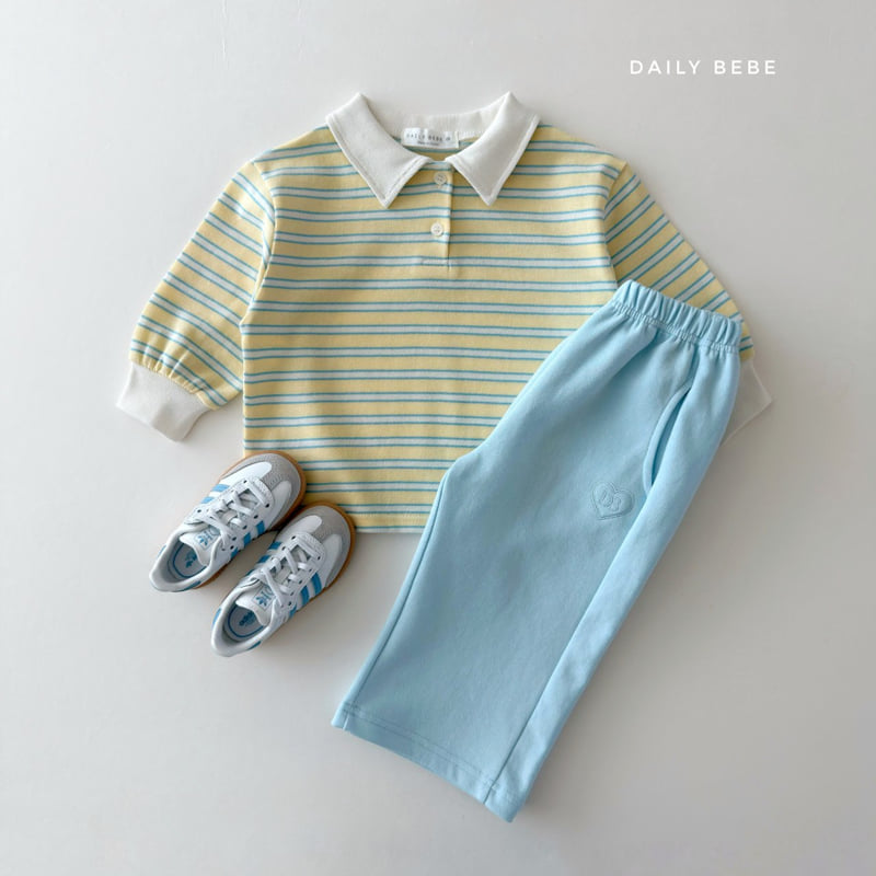 Daily Bebe - Korean Children Fashion - #kidsstore - Cozy Collar Tee - 8