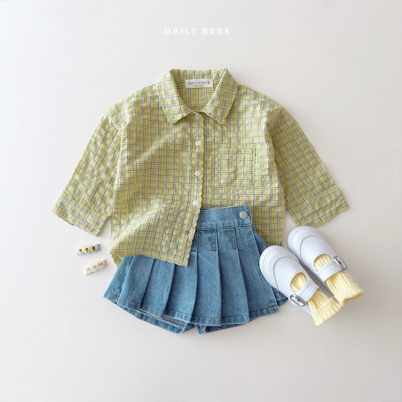 Daily Bebe - Korean Children Fashion - #kidsstore - Check Shirt - 6