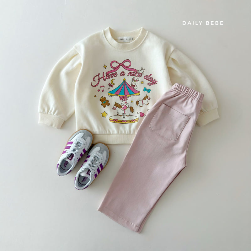 Daily Bebe - Korean Children Fashion - #kidsstore - Merry-Go-Round Sweatshirt - 8