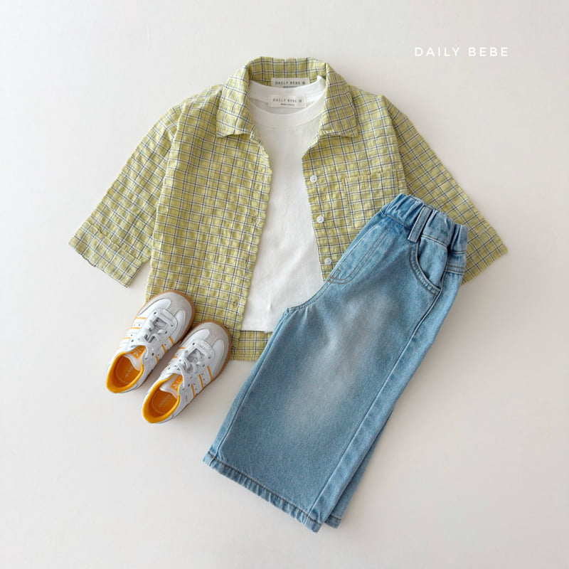 Daily Bebe - Korean Children Fashion - #kidzfashiontrend - Check Shirt - 7
