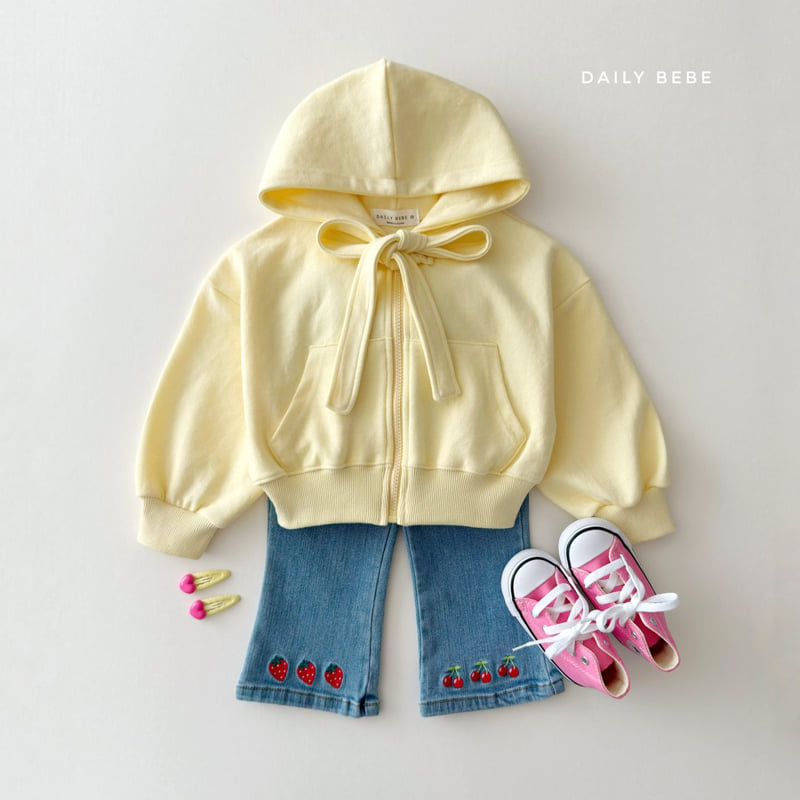 Daily Bebe - Korean Children Fashion - #kidzfashiontrend - Embroidered Bootcut Denim Pants - 11