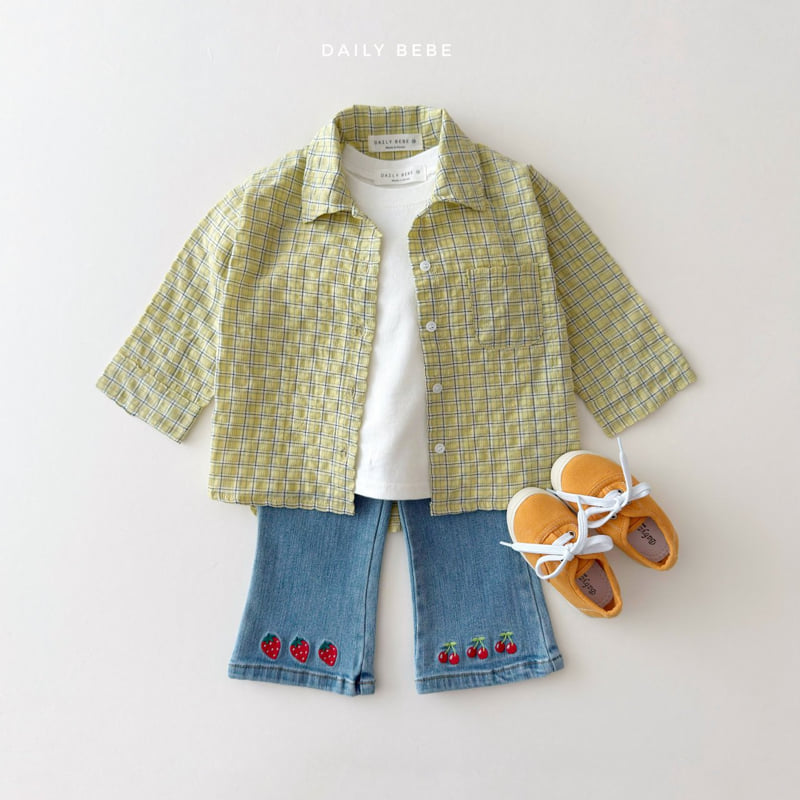 Daily Bebe - Korean Children Fashion - #littlefashionista - Check Shirt - 9