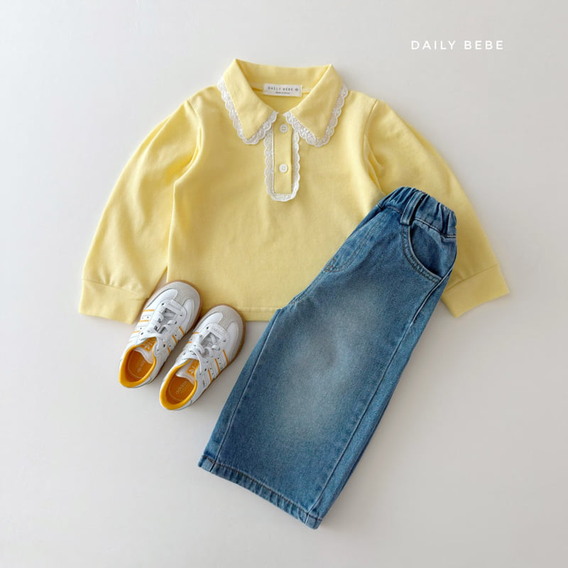 Daily Bebe - Korean Children Fashion - #littlefashionista - Lace PK Tee - 8