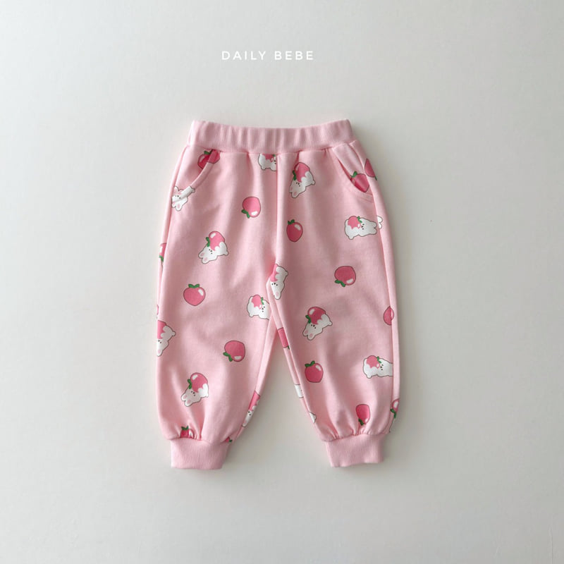 Daily Bebe - Korean Children Fashion - #littlefashionista - Peach Strawberry Set - 6