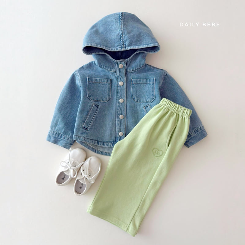 Daily Bebe - Korean Children Fashion - #littlefashionista - Hooded Denim Jacket - 5