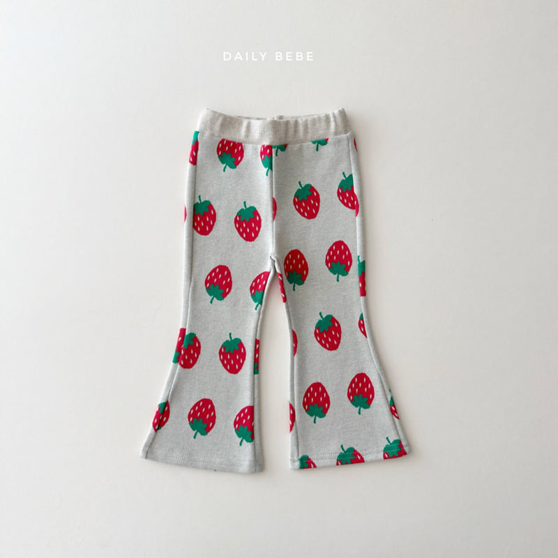 Daily Bebe - Korean Children Fashion - #littlefashionista - Strawberry Bootcut Set - 6