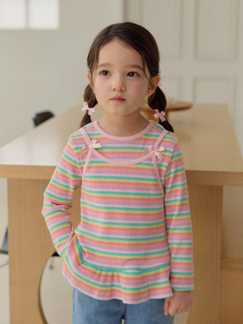 Daily Bebe - Korean Children Fashion - #littlefashionista - Rainbow Tee - 10