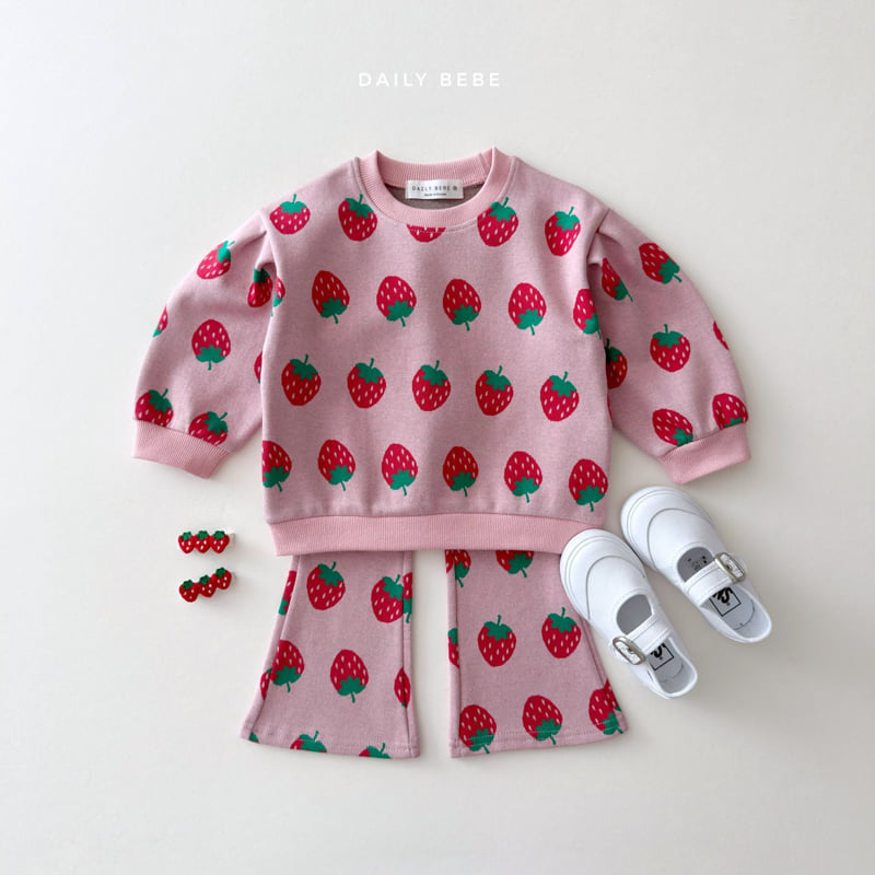 Daily Bebe - Korean Children Fashion - #magicofchildhood - Strawberry Bootcut Set - 7
