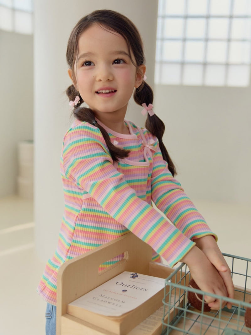 Daily Bebe - Korean Children Fashion - #minifashionista - Rainbow Tee - 12