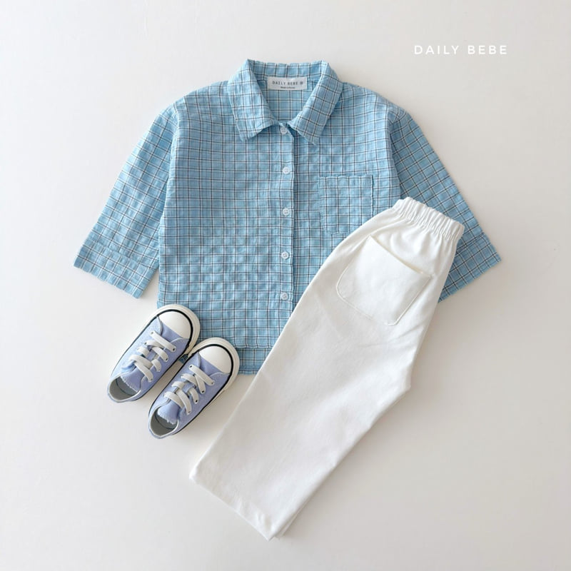 Daily Bebe - Korean Children Fashion - #prettylittlegirls - Check Shirt - 12