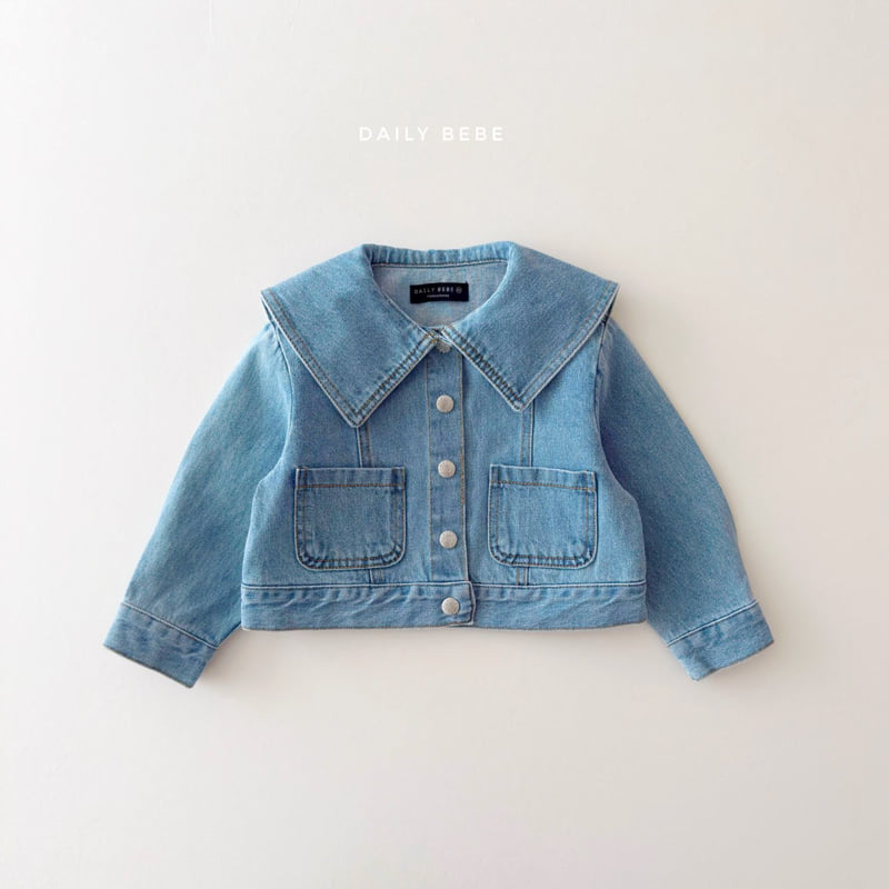 Daily Bebe - Korean Children Fashion - #prettylittlegirls - Sailor Denim Jacket