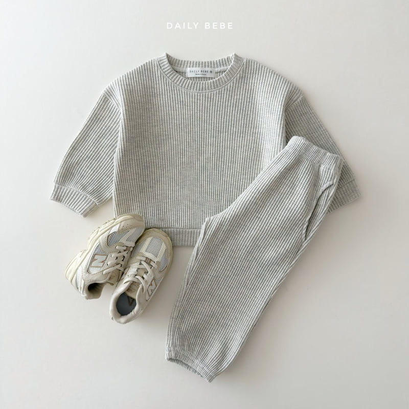 Daily Bebe - Korean Children Fashion - #stylishchildhood - Waffle Top Bottom Set - 7