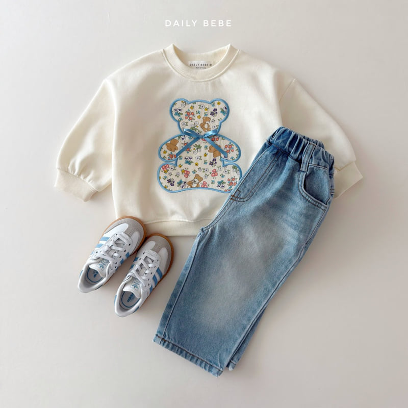 Daily Bebe - Korean Children Fashion - #todddlerfashion - Washed Denim Pants - 9