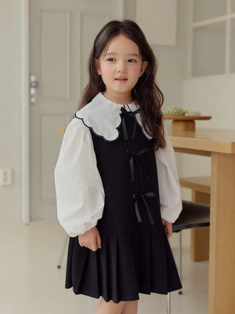 Daily Bebe - Korean Children Fashion - #todddlerfashion - Ribbon Ribbon One-piece - 8