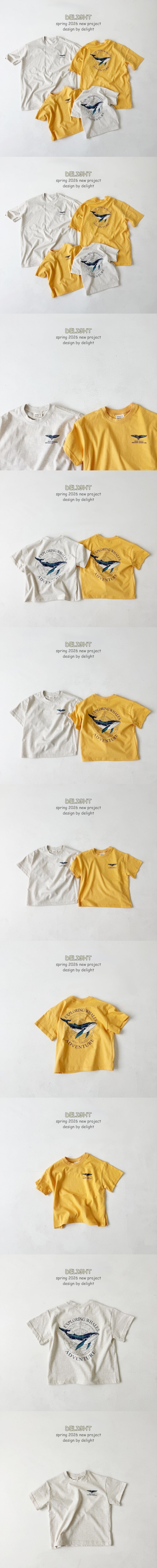 Delight - Korean Children Fashion - #discoveringself - Summer Whale Tee
