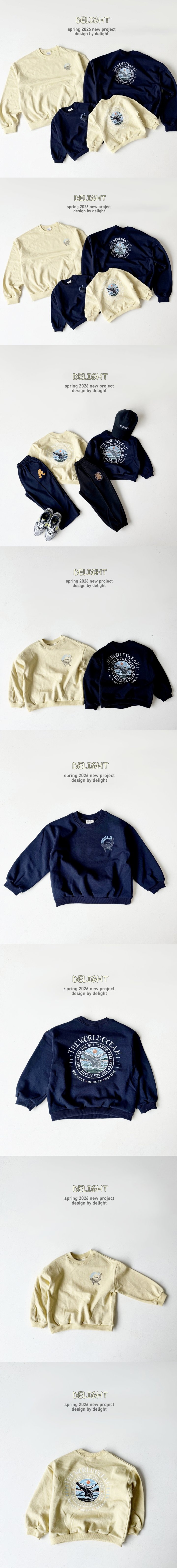 Delight - Korean Women Fashion - #momslook - Whale Sweatshirt (Adult)