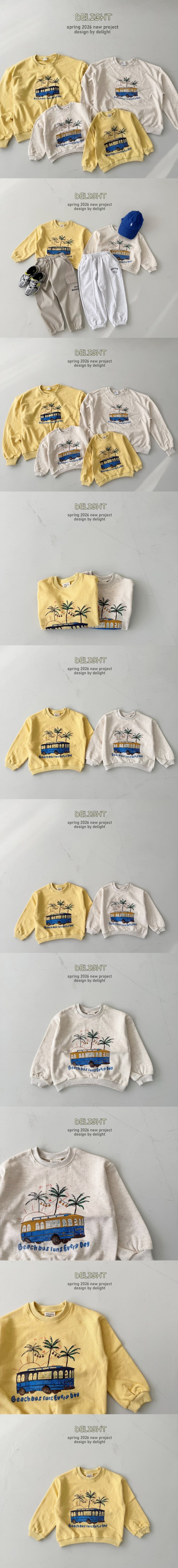 Delight - Korean Women Fashion - #momslook - Beach Bus Sweatshirt (Adult)