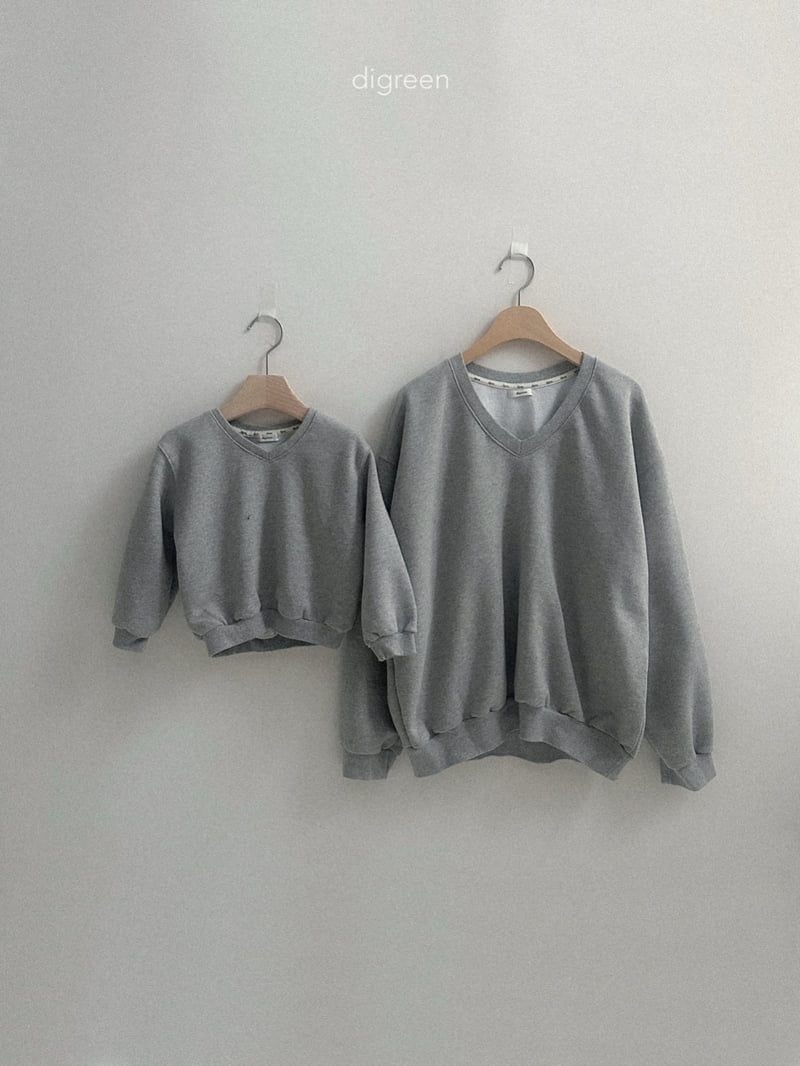 Digreen - Korean Women Fashion - #momslook - V-Neck Sweatshirt (Mom) - 11