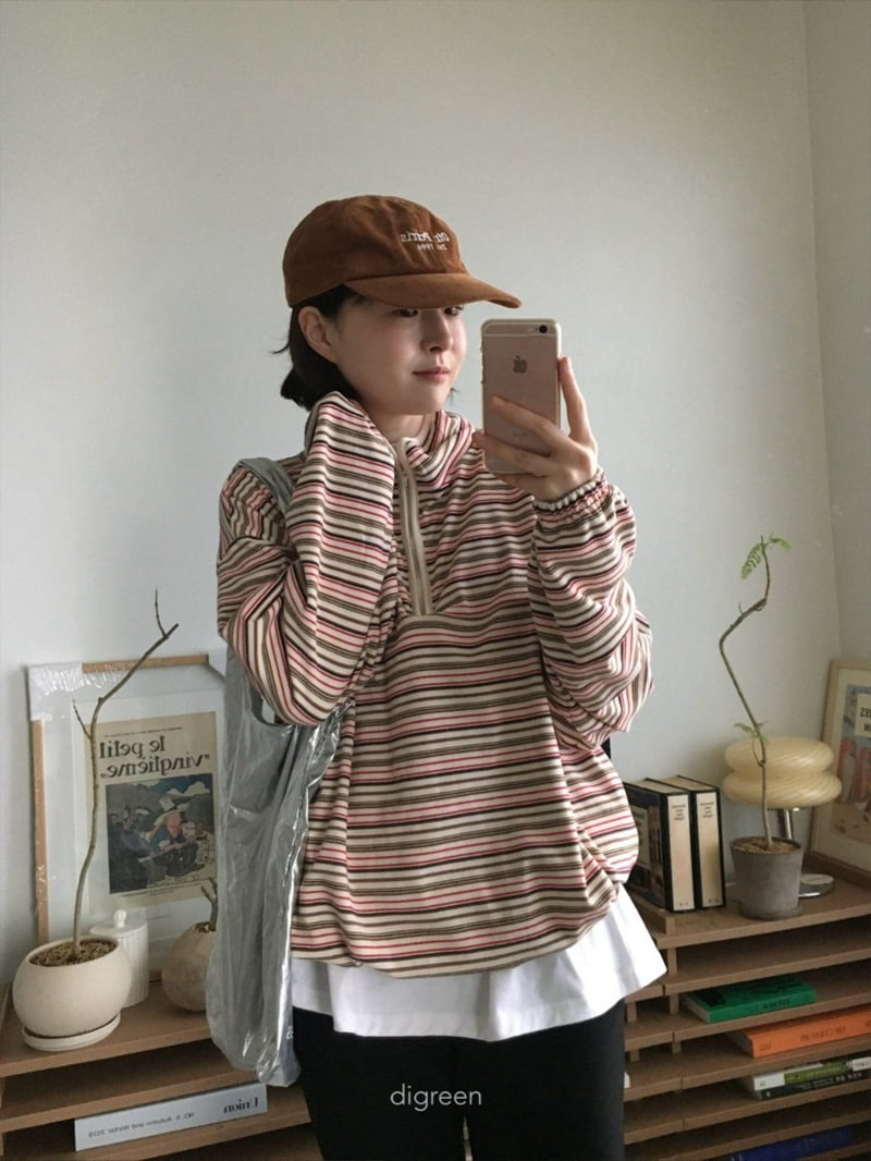 Digreen - Korean Women Fashion - #momslook - Half-Zip Jacket (Mom) - 6