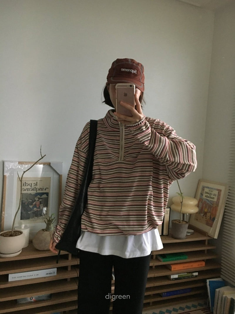 Digreen - Korean Women Fashion - #momslook - Half-Zip Jacket (Mom) - 8