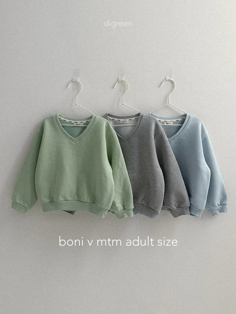 Digreen - Korean Women Fashion - #pursuepretty - V-Neck Sweatshirt (Mom)